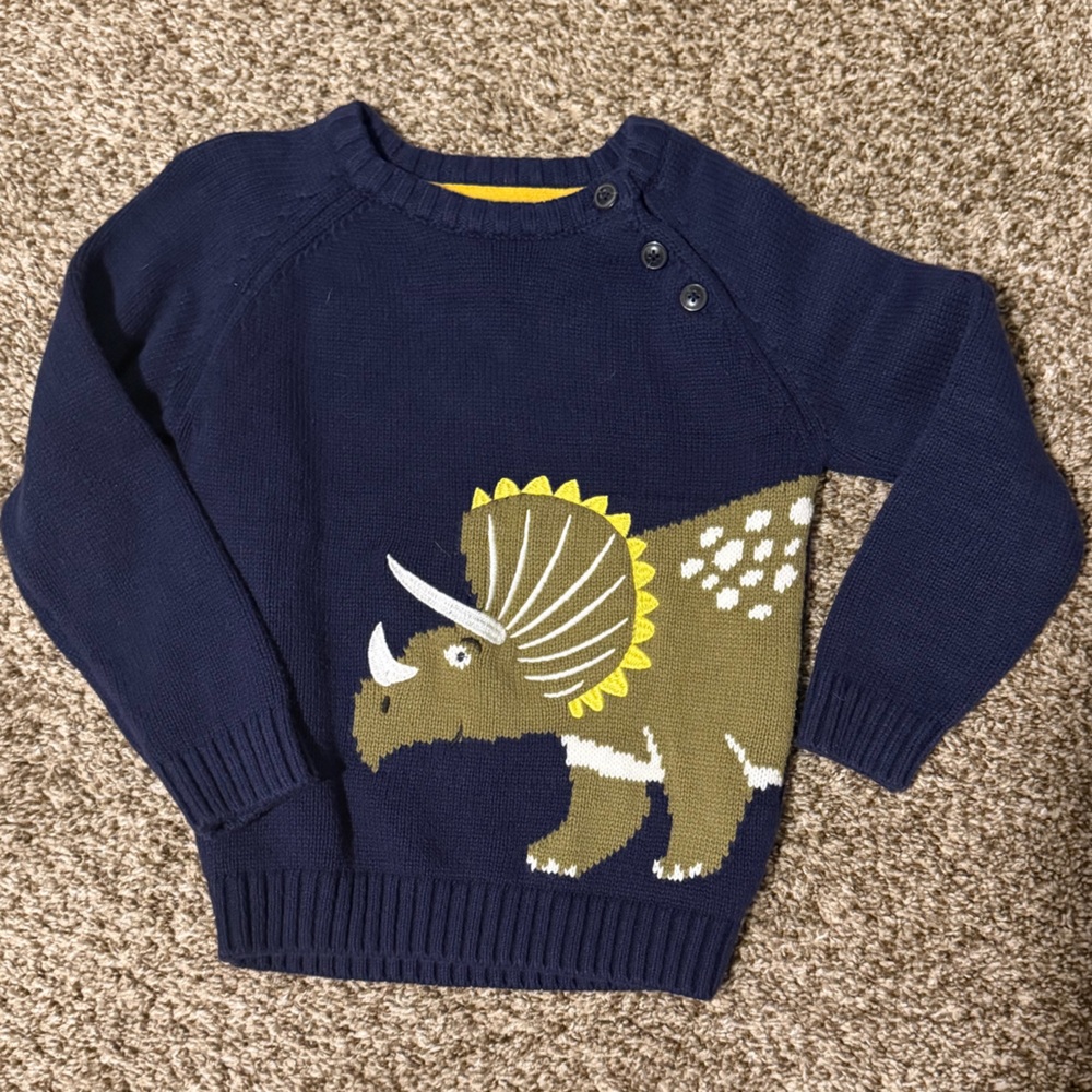 Joules Navy Sweater with Yellow Trim